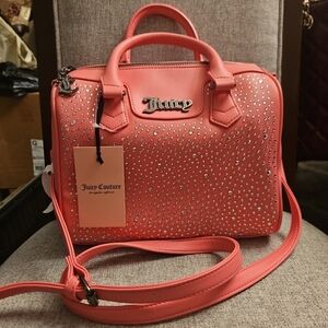 NWT Juicy Couture Dazzle Satchel / Crossbody Bag Pink Lemonade BRAND NEW SO CUTE